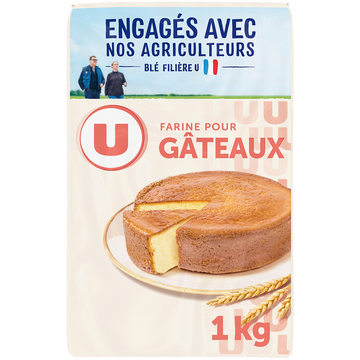 U Farine à gateaux avec poudres à lever incorporées sachet de 1kg