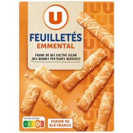 U Crackers feuilletés emmental  paquet de 85g