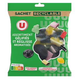 U Bonbons Assortiment gélifiés au réglisses sachet de 250g