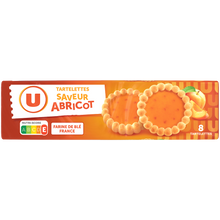 U Tartelettes rondes saveur abricot, x8 150g