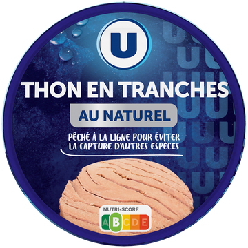 U Thon en tranche naturel pêché ligne  112g