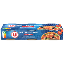 U Miettes de thon tomate pêché canne 3 boîtes - 240g