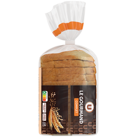 U Pain de mie gourmand complet  tranches épaisses 500g