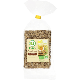 U BIO Crackers 3 graines  paquet de 200g