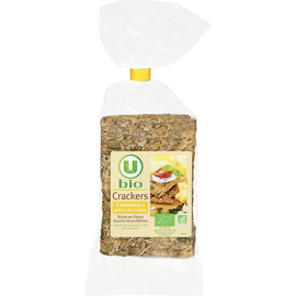 U BIO Crackers bio emmental et graines de courge  paquet de 200g