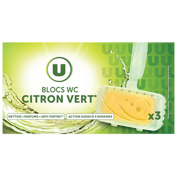 U Bloc wc parfum citron vert  x3