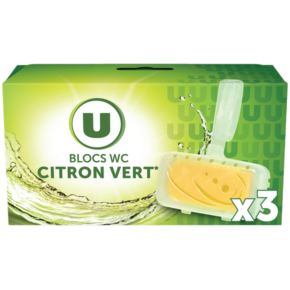 U Bloc wc parfum citron vert x3