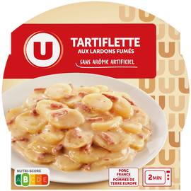U Tartiflette aux lardons fumés  barquette micro-ondable de 300g
