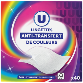 U Lingettes anti-transfert de couleurs  x40