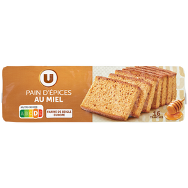 U Pain d'épices au miel  paquet de 350g
