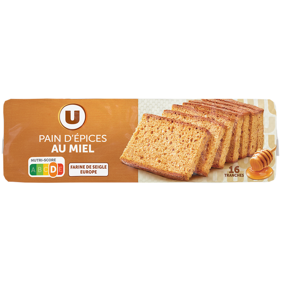 U Pain d'épices au miel  paquet de 350g
