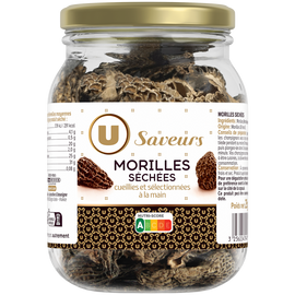 U SAVEURS Morilles séchées - pot 25g