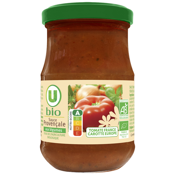 U BIO Sauce provençale , bocal 212ml, 200g