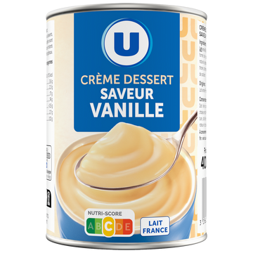 U Crème dessert saveur vanille  400g