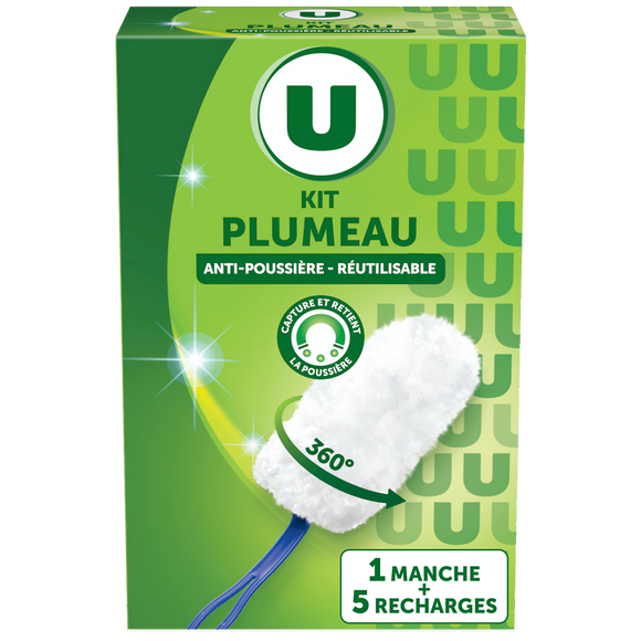 U Kit plumeau dépoussiérant 360° 1 manche + 5 recharges
