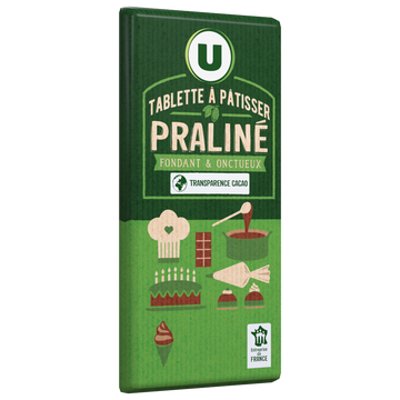U Chocolat praliné à pâtisser  Tablette de 170g