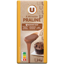 U Chocolat praliné à pâtisser Tablette de 170g