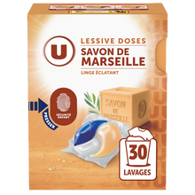 U Lessive en doses - Savon de Marseille - 30 lavages - 390 g