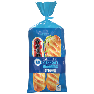 U Baguettes viennoises  x4, 340g