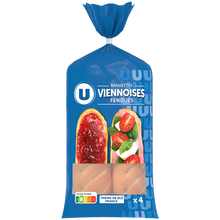 U Baguettes viennoises x4, 340g