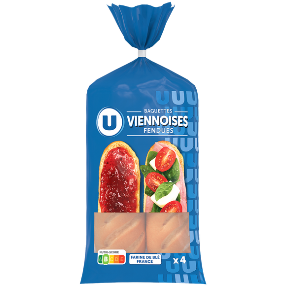 U Baguettes viennoises x4, 340g