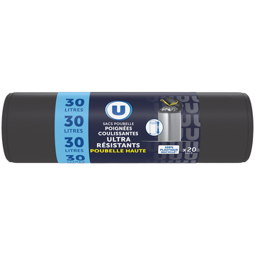 U Sac poubelle haute ultra résistant 100% recyclé  20x30L