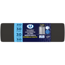 U Sac poubelle haute ultra résistant 100% recyclé - 30L - x20