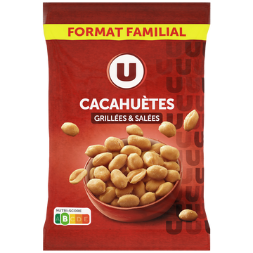 U Cacahuètes grillées et salées  sachet de 500g