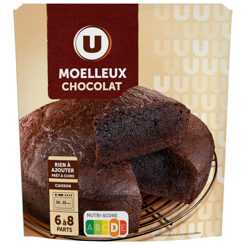 U Préparation pour moelleux chocolat doypack 500g
