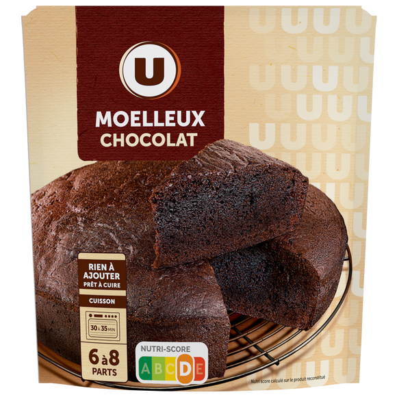 U Préparation pour moelleux chocolat doypack 500g