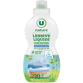 U NATURE Lessive liquide concentrée Fraîcheur intense , 30 lavages , 0,96l