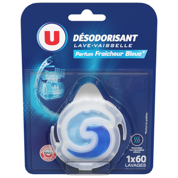 U Désodorisant pour lave-vaisselle fraîcheur bleue