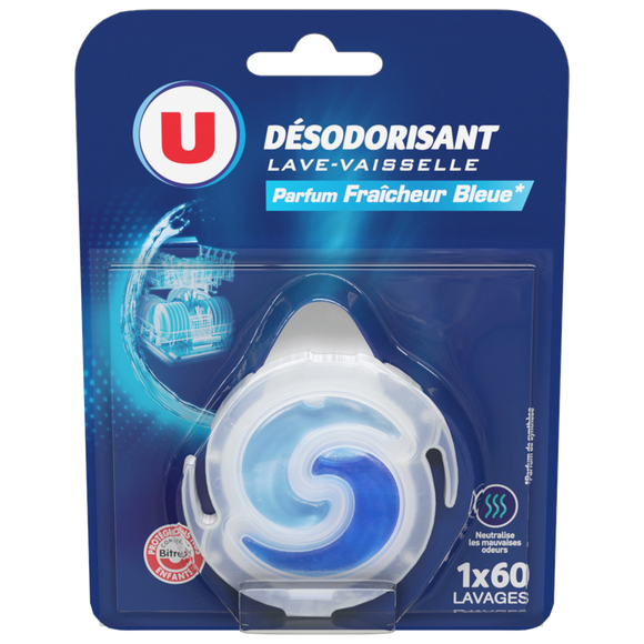 U Désodorisant pour lave-vaisselle fraîcheur bleue