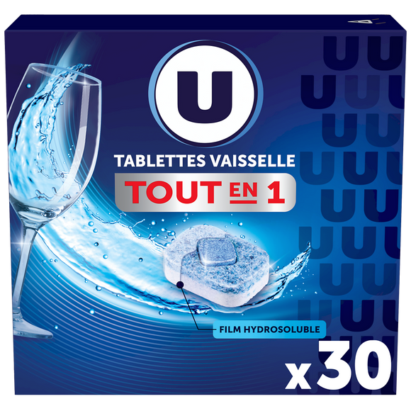 U Tablettes lave-vaisselle tout en 1, x30