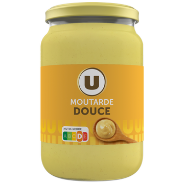 U Moutarde douce  bocal en verre de 355g