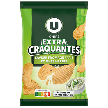 U Chips saveur fromage frais - 135g
