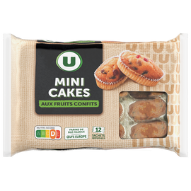 U Mini cakes aux fruits confits  x12  -  450g