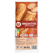 U Baguettes précuites longue conservation 2x150g