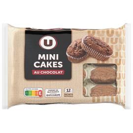 U Mini cakes tout chocolat  x12  -  420g