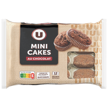 U Mini cakes tout chocolat  x12  -  420g