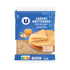 U Crêpes Bretonnes nature  x10  -  300g