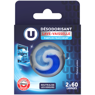 U Désodorisant lave-vaiselle U parfum fraîcheur x2
