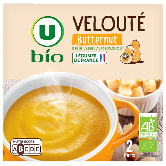 U BIO Soupe Velouté de courge Butternut et potimarron bio 2*30cL
