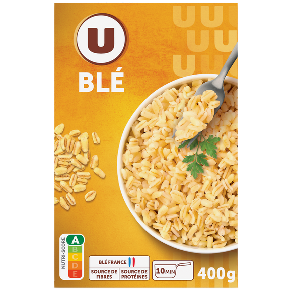 U Blé précuit cuisson rapide  étui de 400g