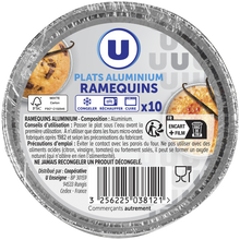 U Ramequins aluminium x10