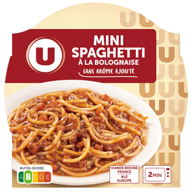 U Spaghetti à la bolognaise  barquette micro-ondable de 300g