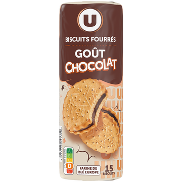 U Goûters ronds fourrés au chocolat U, 300g
