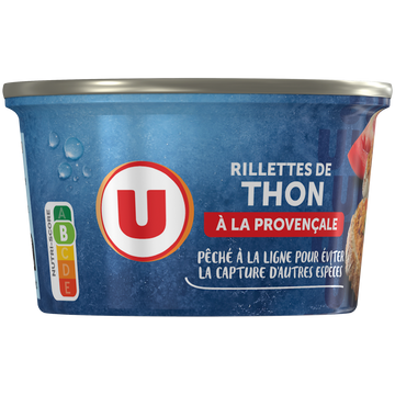 U Rillettes de thon péché à la ligne à la Provençale  boîte de 125g