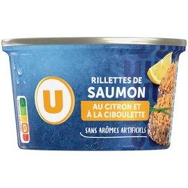 U Rillettes de saumon citron et ciboulette  boîte de 125g