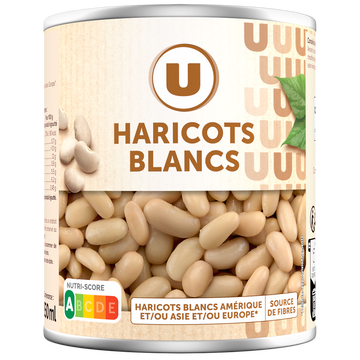 U Haricots blancs préparés - Boîte 500g